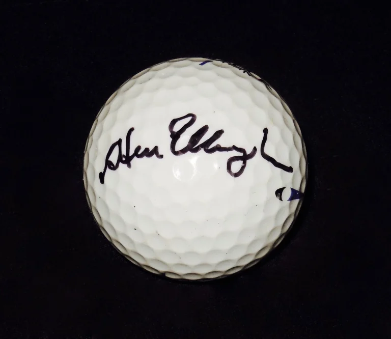 STEVE ELKINGTON AUTOGRAPHED USED GOLF BALL (PGA) W/ COA!