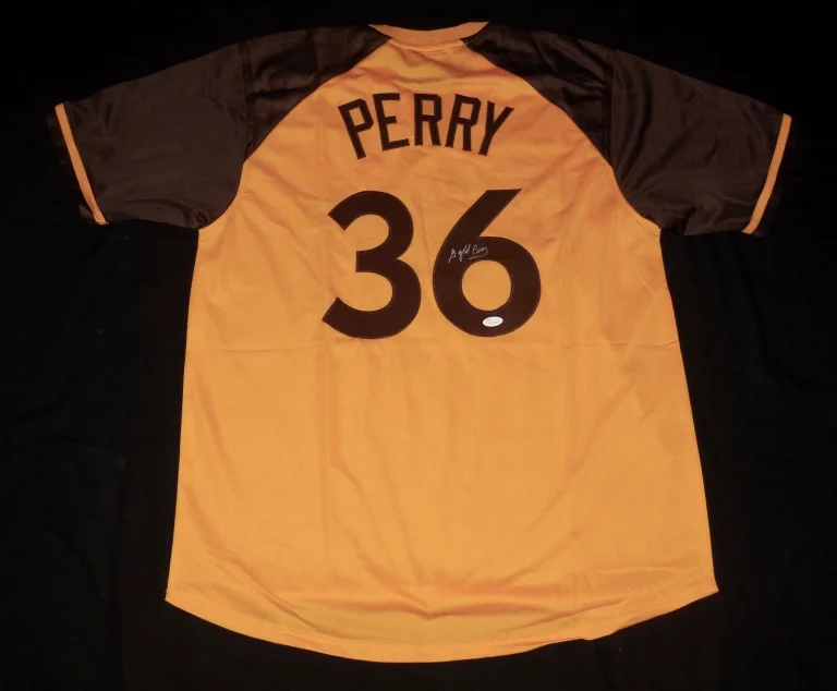 GAYLORD PERRY AUTOGRAPHED CUSTOM JERSEY (SAN DIEGO PADRES) - JSA COA!