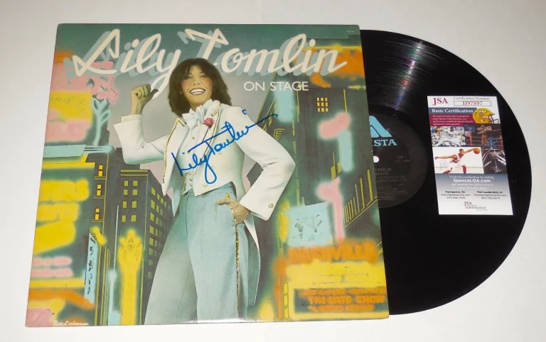 LILY TOMLIN AUTOGRAPHED COMEDY ALBUM (ON STAGE) - JSA COA!
