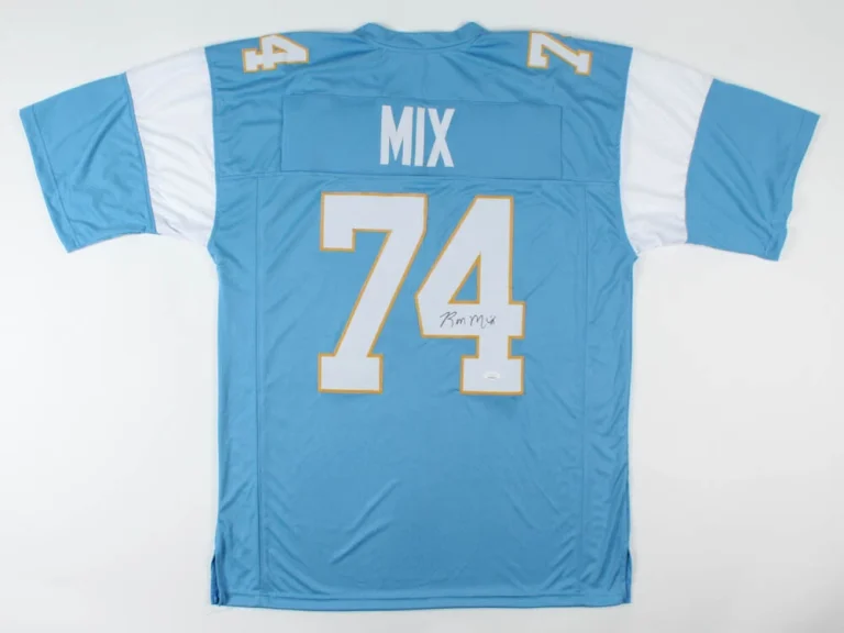RON MIX AUTOGRAPHED CUSTOM JERSEY (SAN DIEGO CHARGERS) - JSA COA!