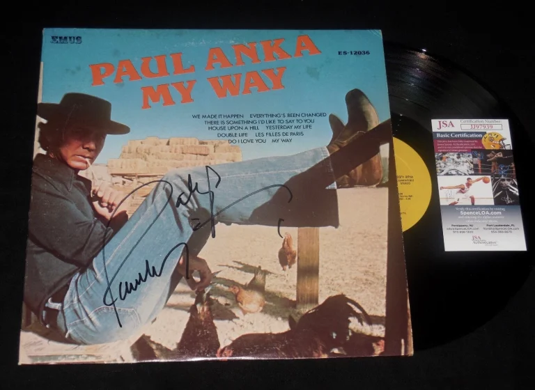 PAUL ANKA AUTOGRAPHED RECORD ALBUM (MY WAY) - JSA COA!
