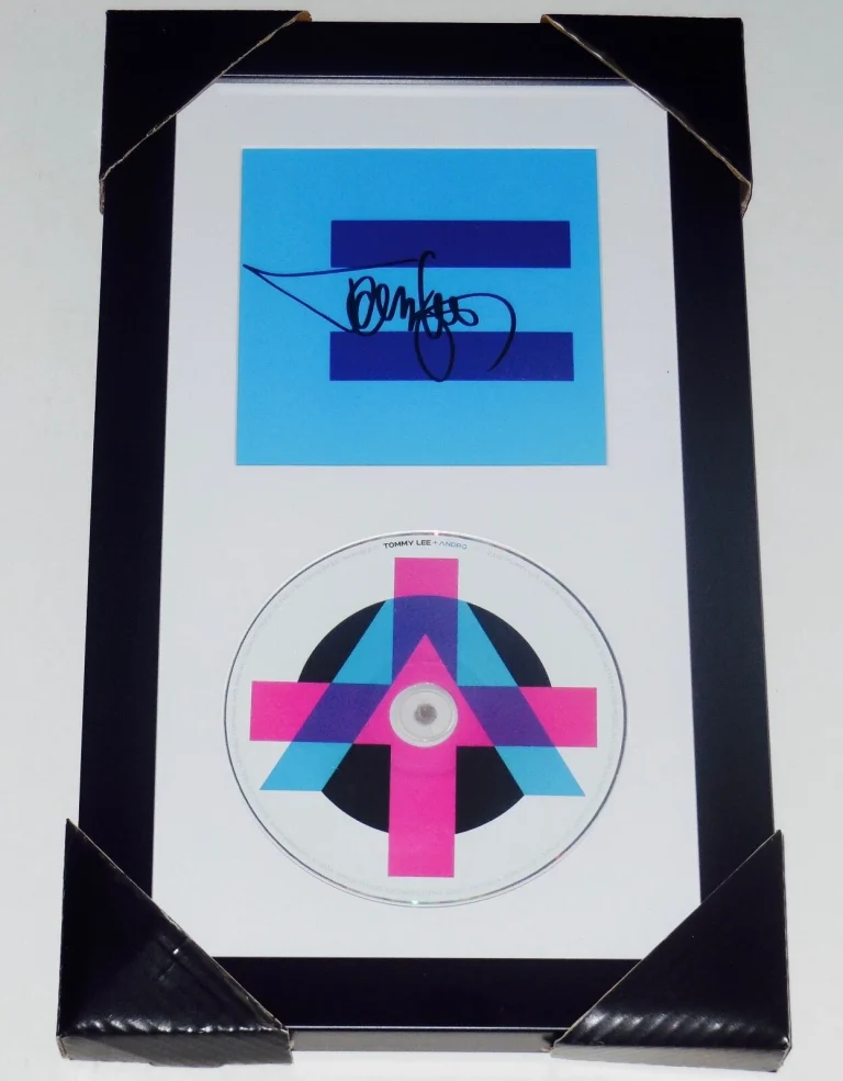 TOMMY LEE AUTOGRAPHED ANDRO COVER (FRAMED & MATTED) - W/ COA! - MOTLEY CRUE!