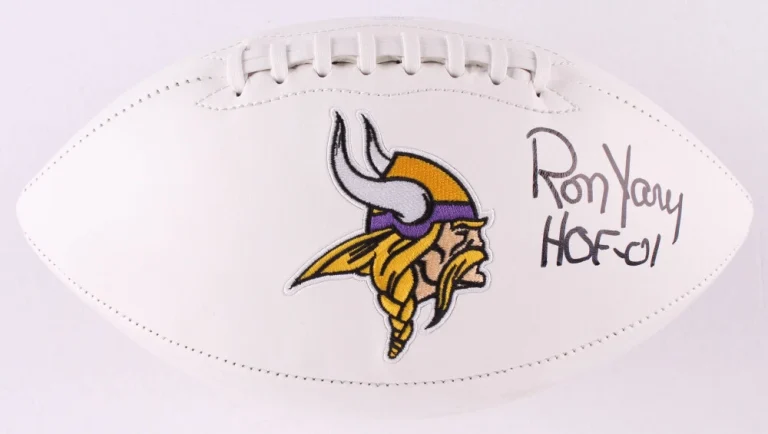 RON YARY AUTOGRAPHED FOOTBALL (MINNESOTA VIKINGS) - JSA COA!