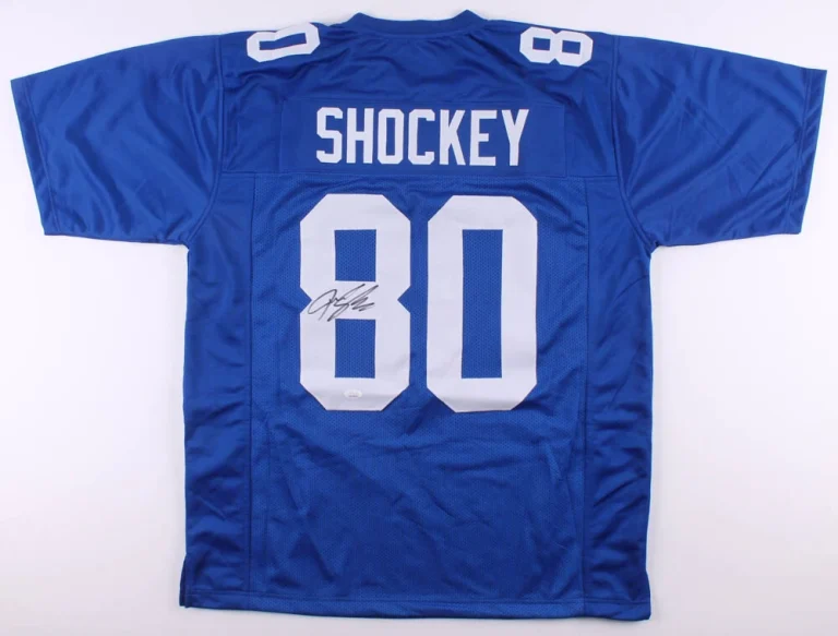 JEREMY SHOCKEY AUTOGRAPHED CUSTOM JERSEY (NEW YORK GIANTS) - JSA COA!