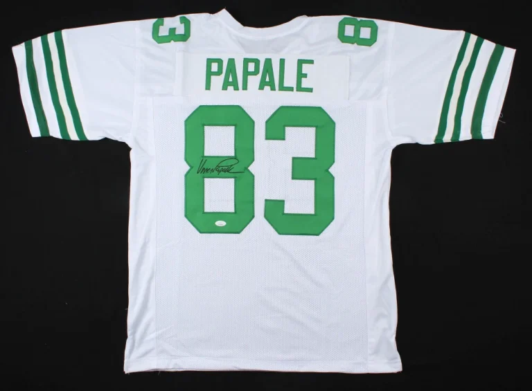 VINCE PAPALE AUTOGRAPHED CUSTOM JERSEY (PHILADELPHIA EAGLES) - JSA COA!