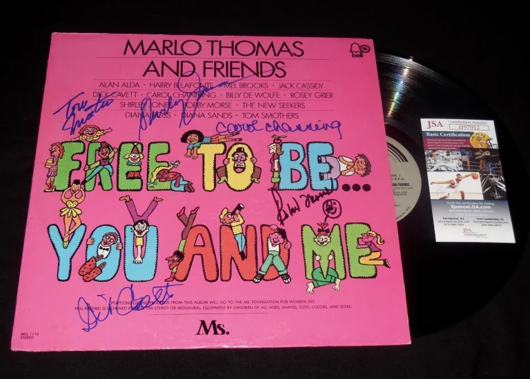 DICK CAVETT, CAROL CHANNING, SHIRLEY JONES, TOM SMOTHERS AUTOGRAPHED ALBUM - JSA