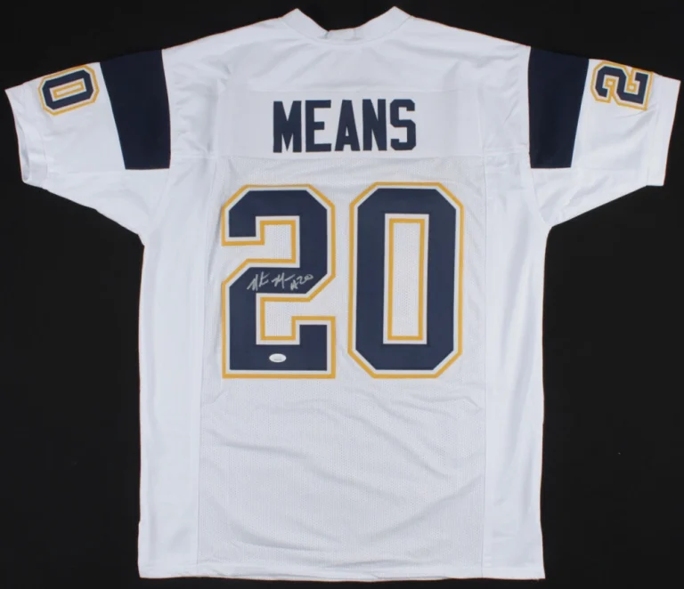 NATRONE MEANS AUTOGRAPHED CUSTOM JERSEY (SAN DIEGO CHARGERS) - JSA COA!