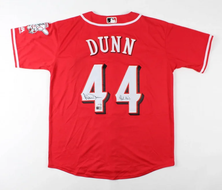 ADAM DUNN AUTOGRAPHED JERSEY (CINCINNATI REDS) - PSA DNA!