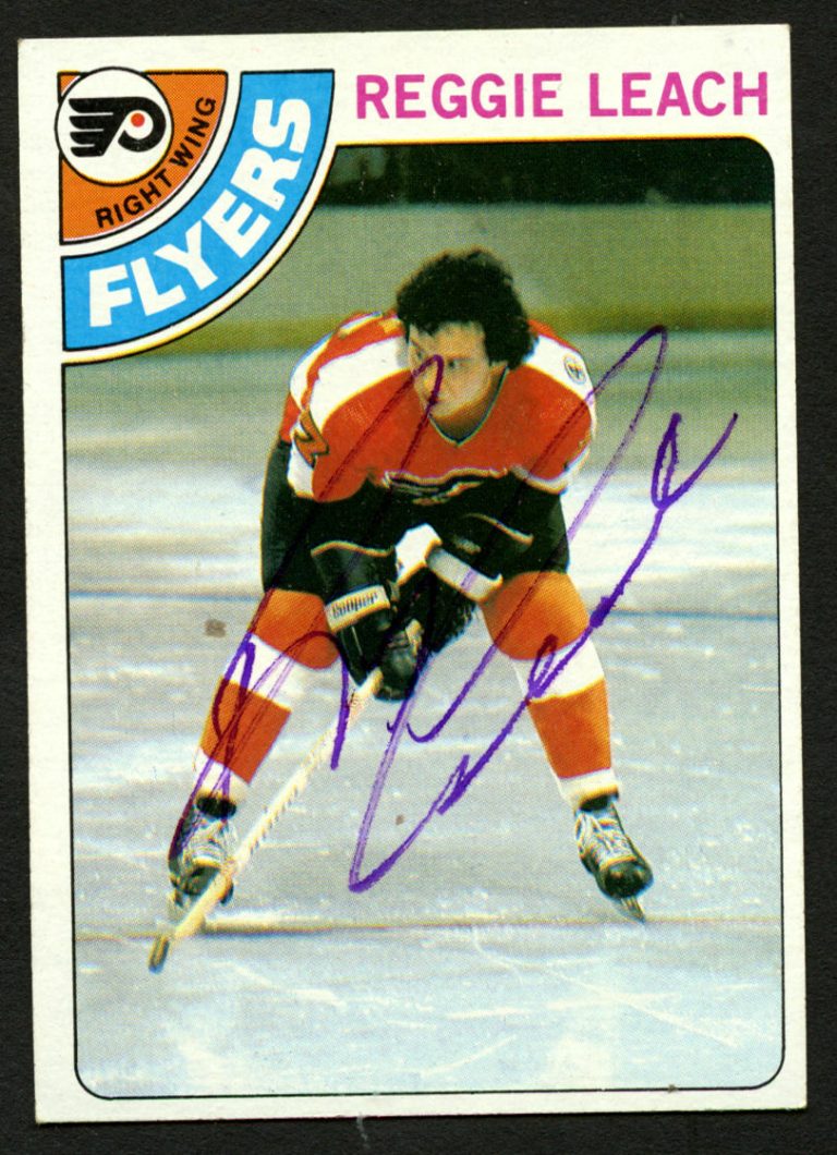 Reggie Leach #165 signed autograph auto 1978-79 Topps Hockey Trading Card