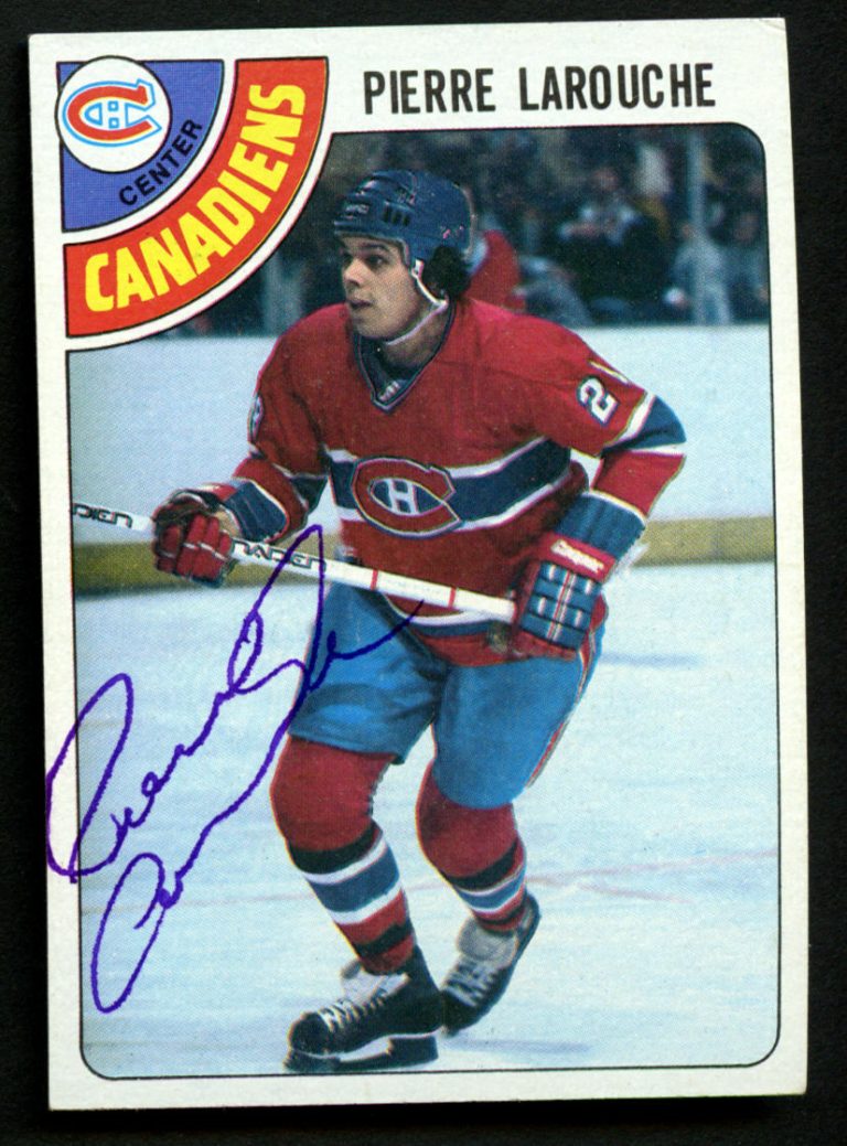 Pierre Larouche #35 signed autograph auto 1978-79 Topps Hockey Trading Card