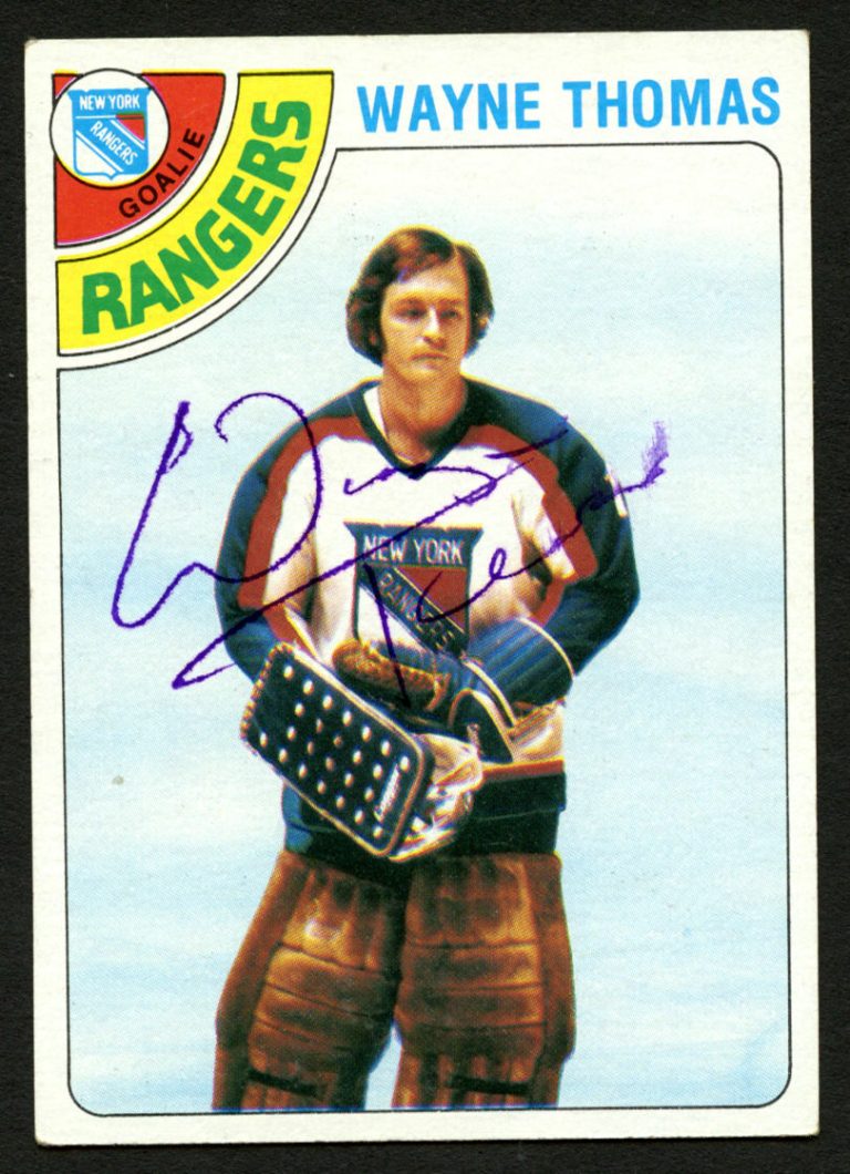 Wayne Thomas #166 signed autograph auto 1978-79 Topps Hockey Trading Card