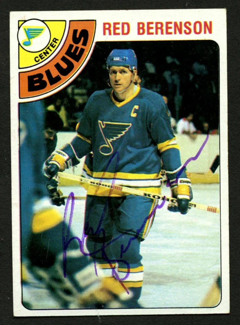 Red Berenson #218 signed autograph auto 1978-79 Topps Hockey Trading Card