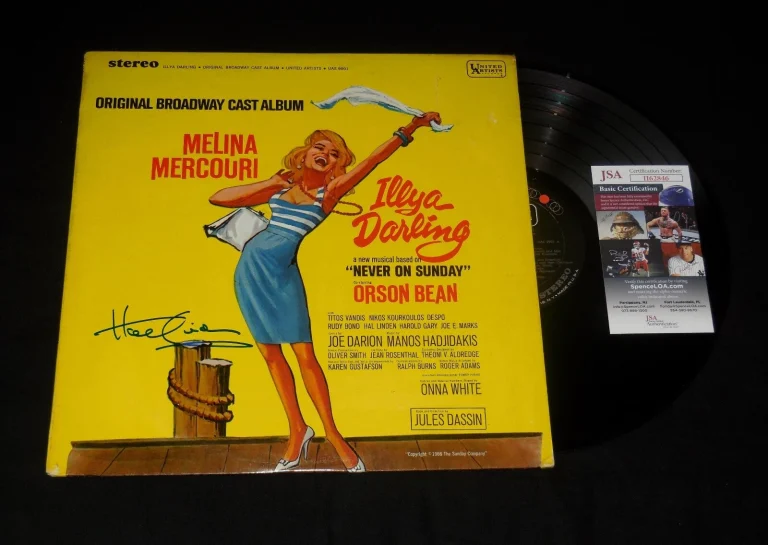 HAL LINDEN AUTOGRAPHED VINYL RECORD ALBUM (ILLYA DARLING) - JSA COA!