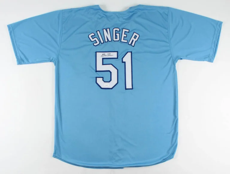 BRADY SINGER AUTOGRAPHED CUSTOM JERSEY (KANSAS CITY ROYALS) - JSA COA!