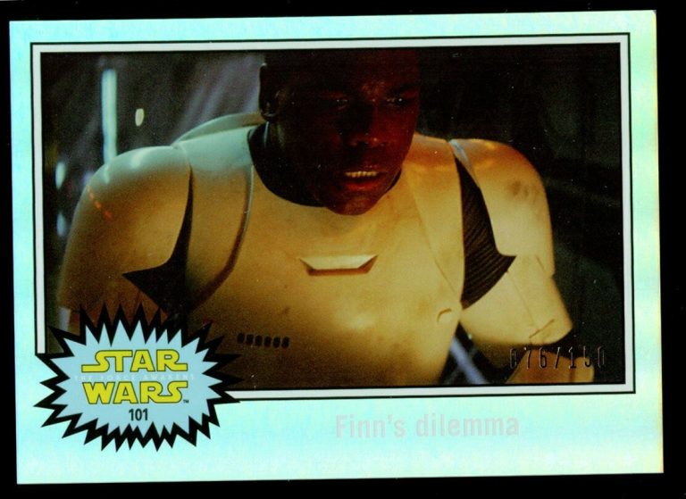 Finns Dilemma #101 Topps 2015 Journey to Star Wars-Force Awakens Ice Foil 76/150