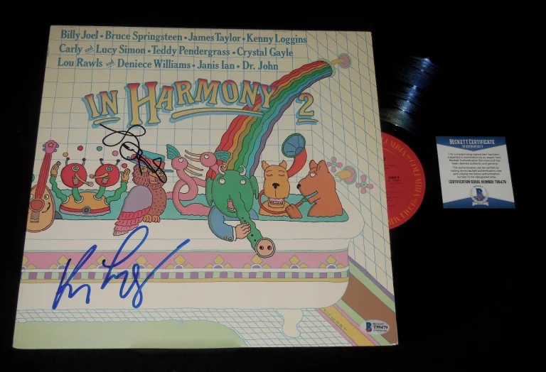 KENNY LOGGINS & LOU RAWLS AUTOGRAPHED RECORD ALBUM (IN HARMONY) - BECKETT COA!