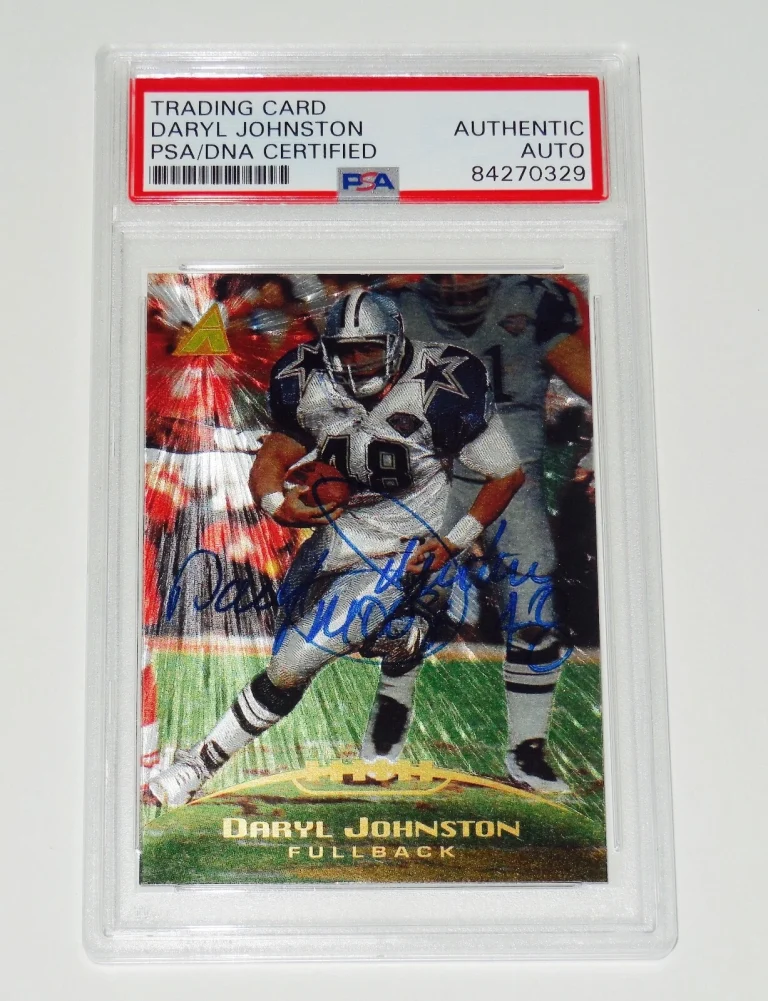 1995 PINNACLE #106 DARYL JOHNSTON AUTOGRAPHED CARD (PSA DNA) - DALLAS COWBOYS!