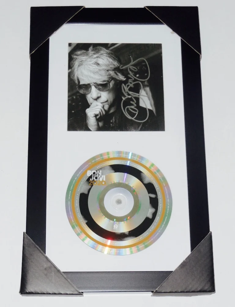JON BON JOVI AUTOGRAPHED 2020 CD COVER (FRAMED & MATTED) - W/ COA!