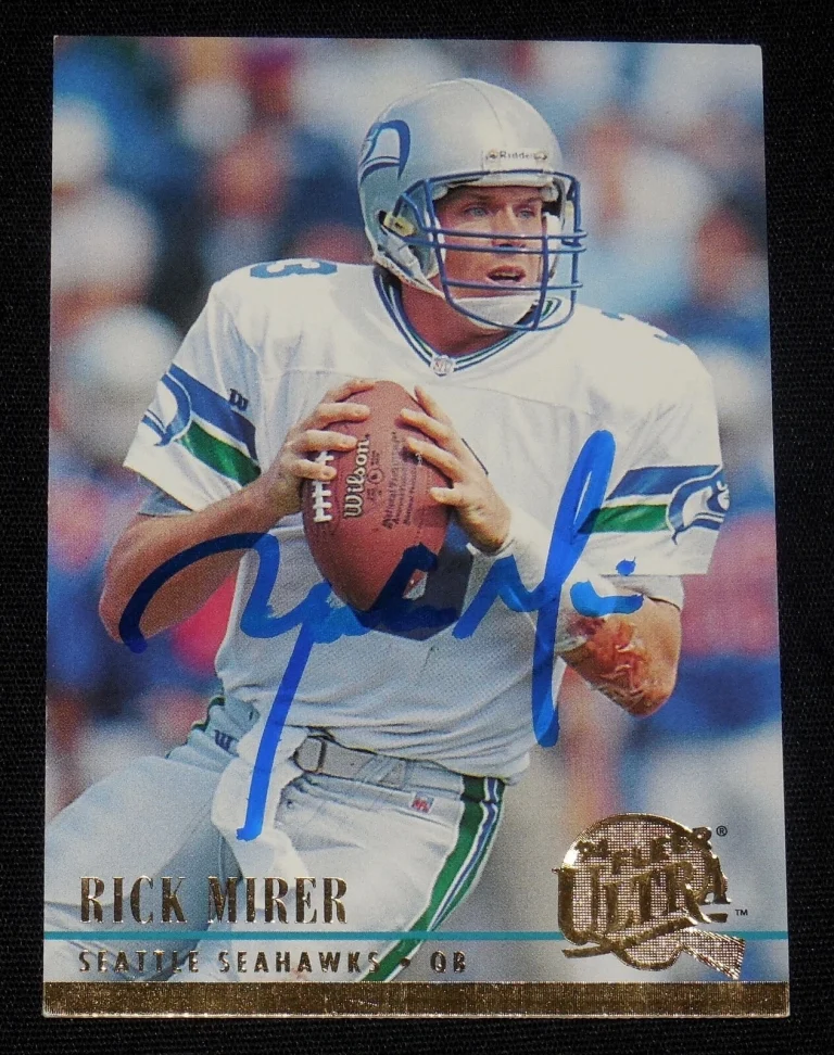 RICK MIRER AUTOGRAPHED 1994 FLEER ULTRA FOOTBALL CARD (SEATTLE SEAHAWKS)