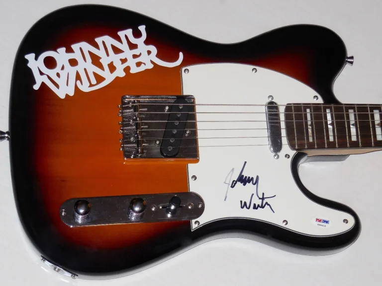 JOHNNY WINTER AUTOGRAPHED GUITAR (SINGER & GUITARIST) - W/ PSA DNA!