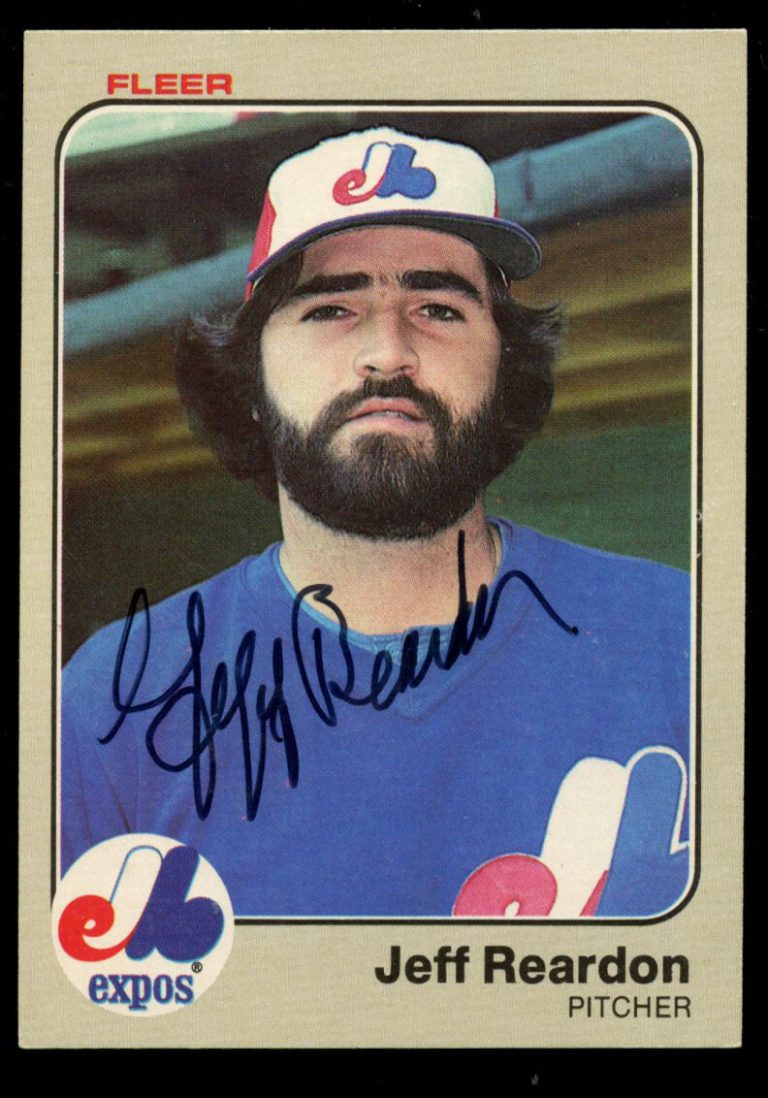 Jeff Reardon #293 signed autograph auto 1983 Fleer Baseball Trading Card