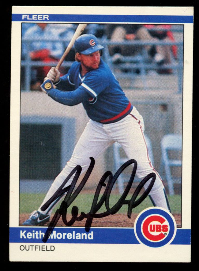 Keith Moreland #499 signed autograph auto 1984 Fleer Baseball Trading Card