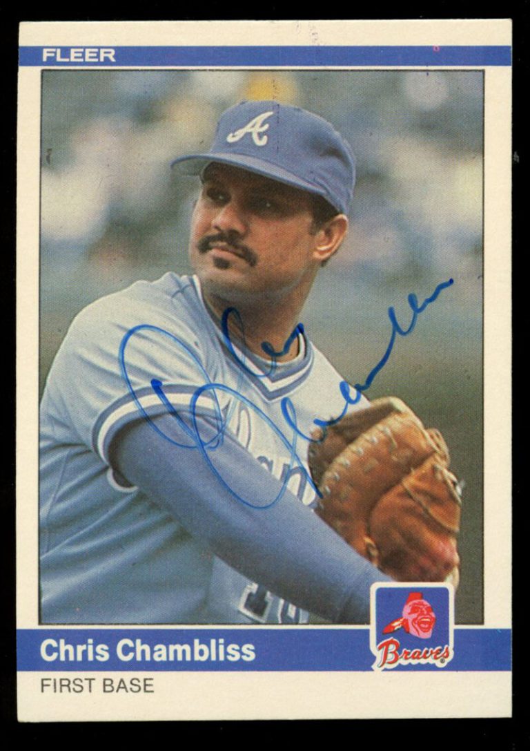 Chris Chambliss #175 signed autograph auto 1984 Fleer Baseball Trading Card
