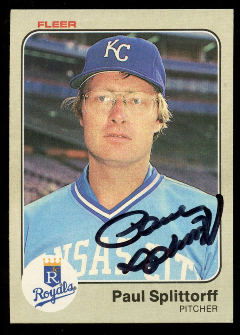 Paul Splittorff #124 signed autograph auto 1983 Fleer Baseball Trading Card