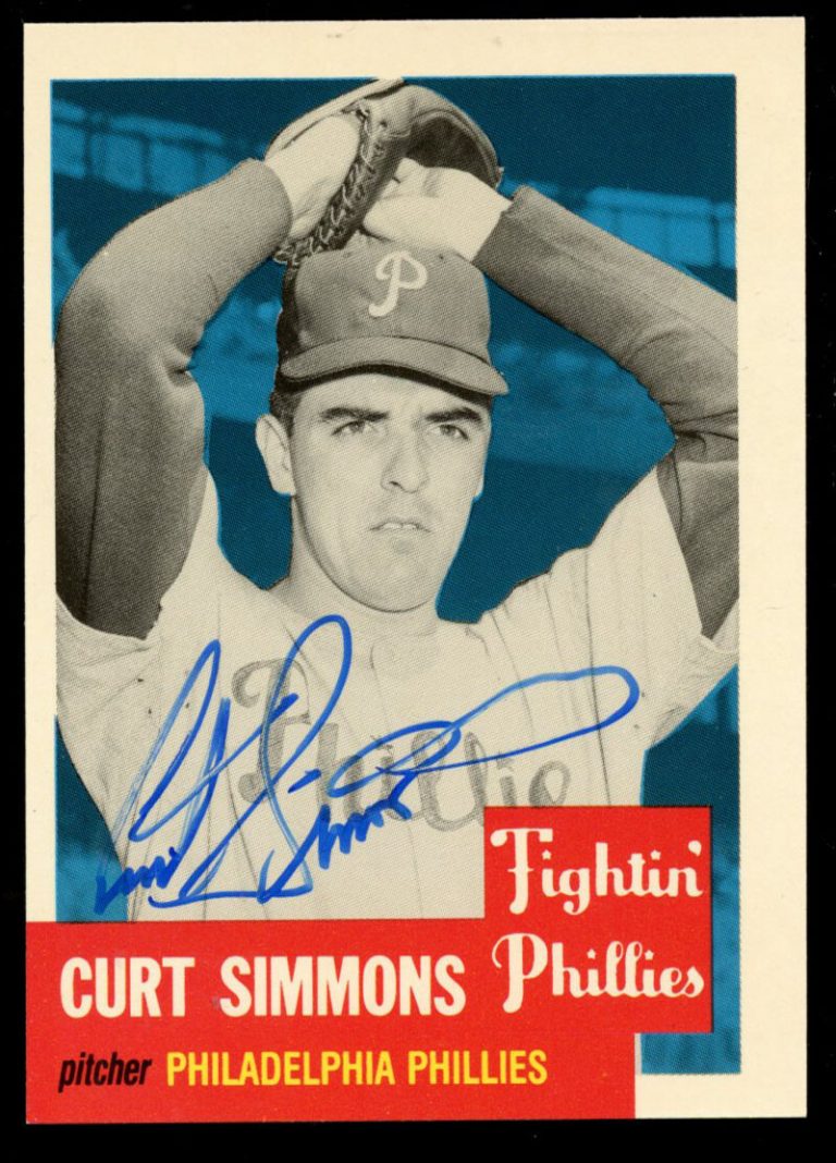 Curt Simmons #318 signed autograph auto 1991 Topps 1953 Archives Baseball Card
