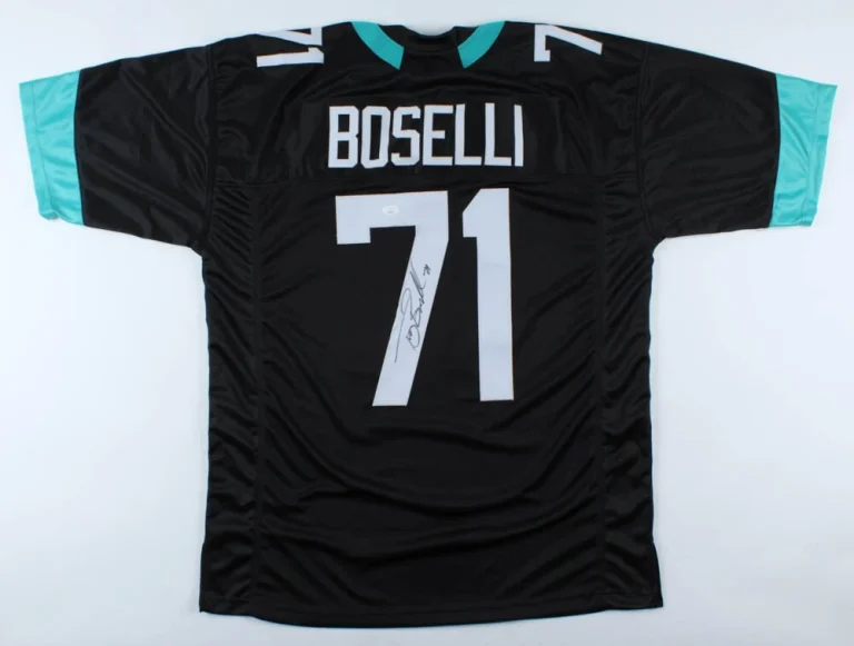 TONY BOSELLI AUTOGRAPHED CUSTOM JERSEY (JACKSONVILLE JAGUARS) - JSA COA!