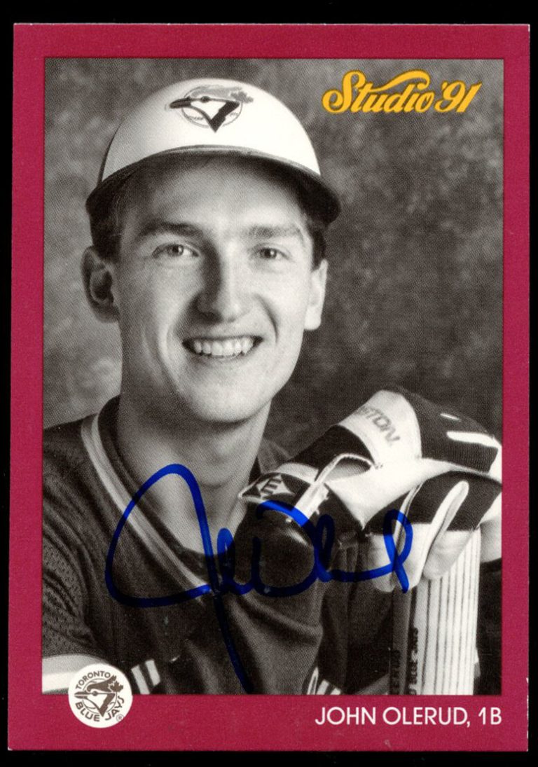 John Olerud #136 signed autograph auto 1991 LEAF Studio Baseball Trading Card