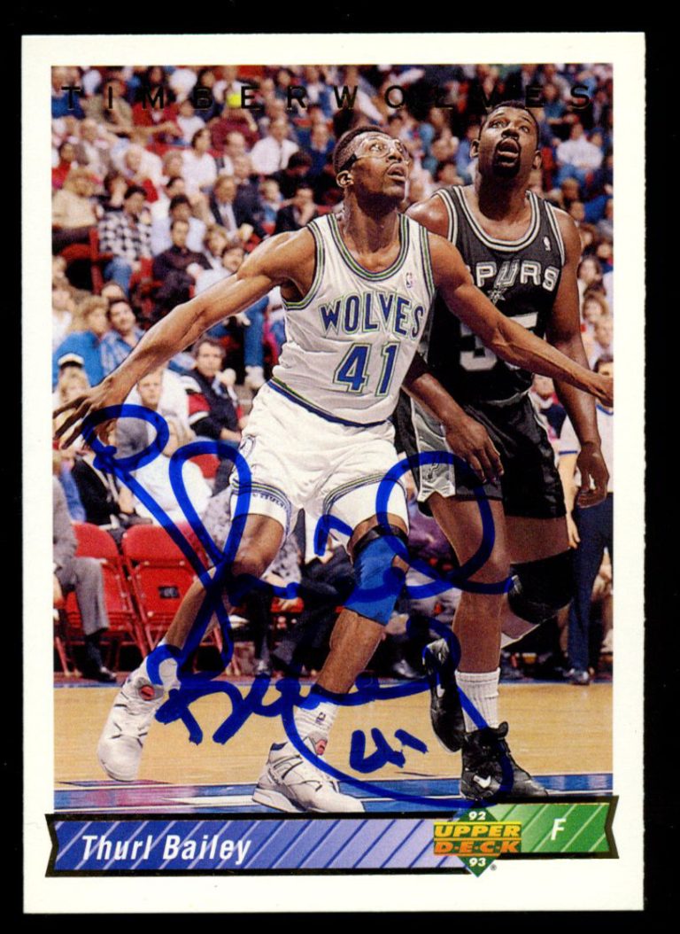 Thurl Bailey #184 signed autograph auto 1992-93 Upper Deck Basketball Card