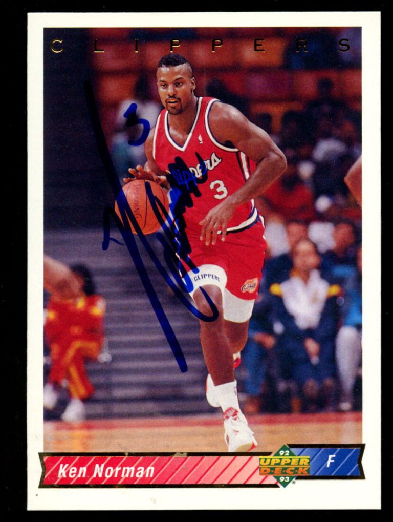 Ken Norman #295 signed autograph auto 1992-93 Upper Deck Basketball Trading Card