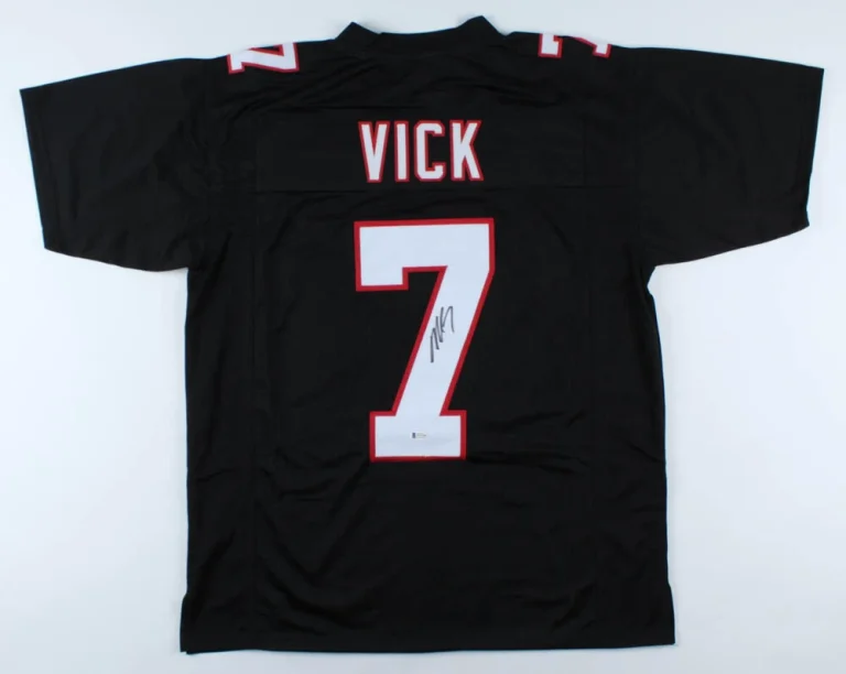 MICHAEL VICK AUTOGRAPHED CUSTOM JERSEY (ATLANTA FALCONS) - BECKETT COA!