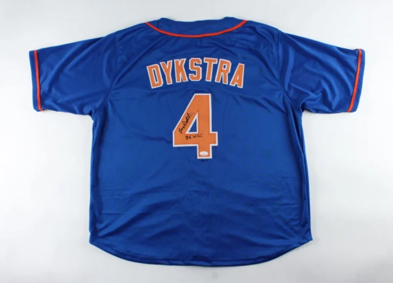 LENNY DYKSTRA AUTOGRAPHED CUSTOM JERSEY (NEW YORK METS) - JSA COA!