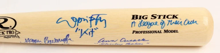 A LEAGUE OF THEIR OWN AUTOGRAPHED BAT - Lori Petty, Megan Cavanagh, Ann Cusack!