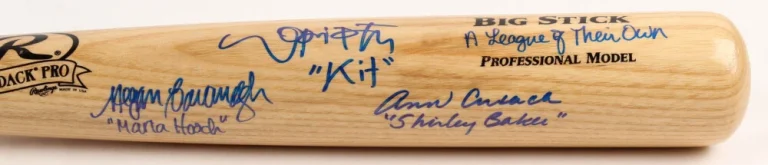 A LEAGUE OF THEIR OWN AUTOGRAPHED BAT - Lori Petty, Megan Cavanagh, Ann Cusack!