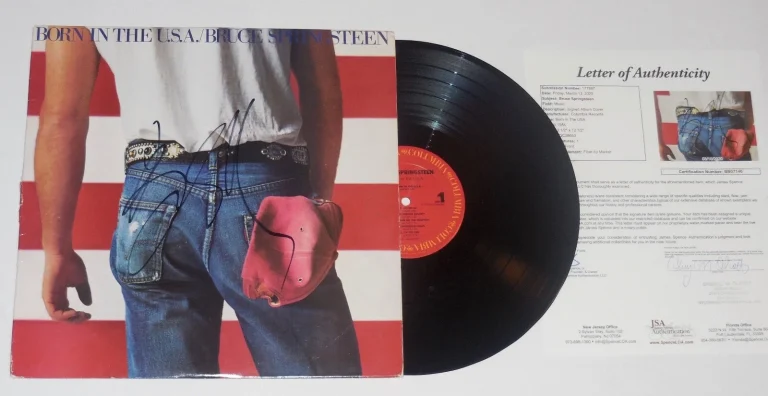 BRUCE SPRINGSTEEN AUTOGRAPHED VINYL RECORD ALBUM (BORN IN THE USA) - JSA COA!