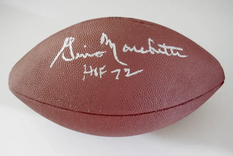 GINO MARCHETTI AUTOGRAPHED JUNIOR SIZED WILSON NFL FOOTBALL (COLTS) W/ COA!