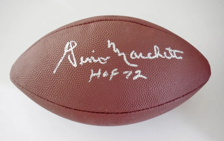 GINO MARCHETTI AUTOGRAPHED JUNIOR SIZED WILSON NFL FOOTBALL (COLTS) W/ COA!