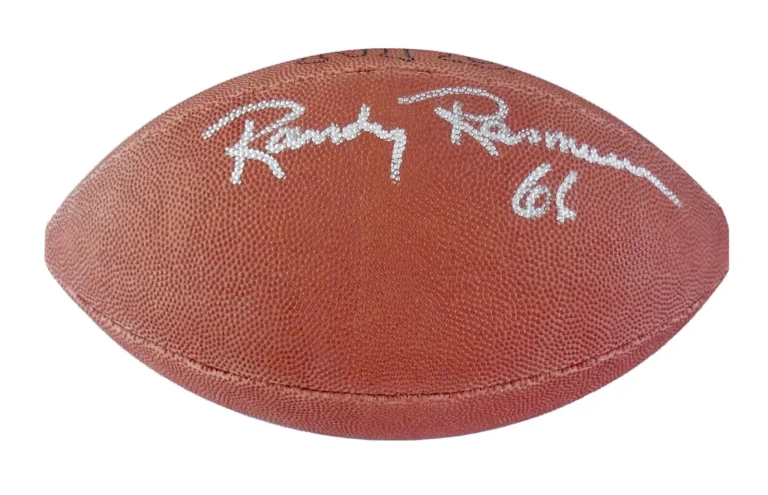 RANDY RASMUSSEN AUTOGRAPHED WILSON NFL FOOTBALL (NEW YORK JETS) W/ COA!