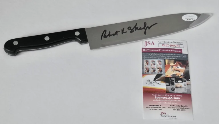 ROBERT R. SHAFER AUTOGRAPHED STEEL KNIFE (PSYCHO COP) - JSA COA!