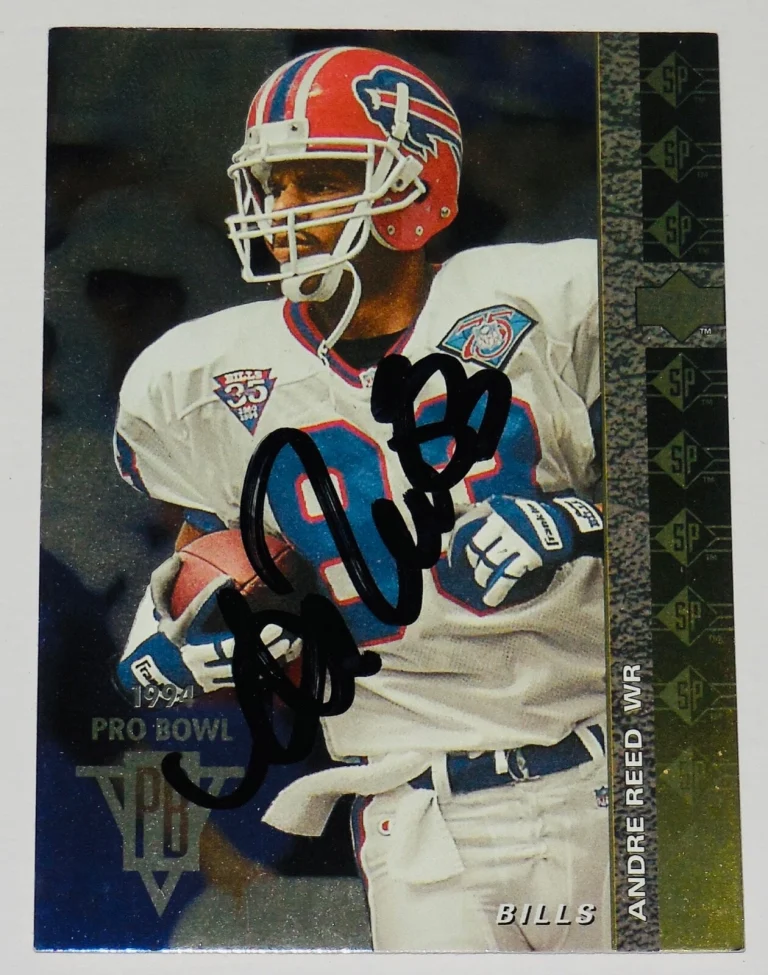 ANDRE REED 1994 UPPER DECK SP AUTOGRAPHED FOOTBALL CARD (BUFFALO BILLS)