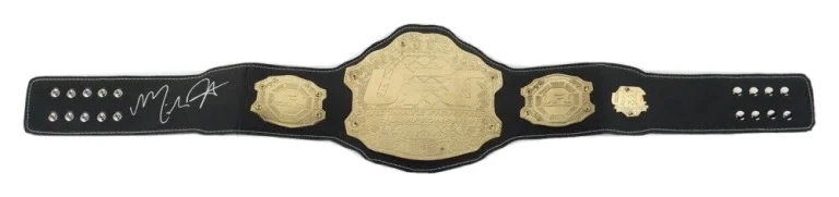 MIESHA TATE AUTOGRAPHED FULL SIZED CHAMPIONSHIP BELT (UFC) - W/ PROOF SIGNING!