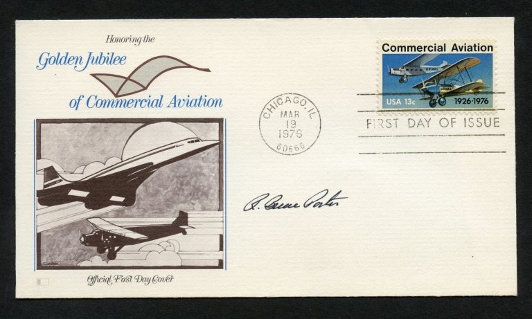 Robert Bruce Porter d2021 signed autograph auto First Day Cover WWII ACE USMC