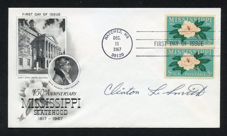 Clinton L. Smith d2004 signed autograph auto First Day Cover WWII USN