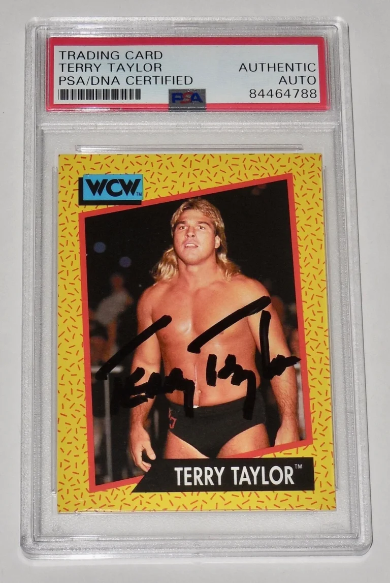 TERRY TAYLOR AUTOGRAPHED 1991 IMPEL #68 TRADING CARD (PSA DNA) - WWE / WCW!