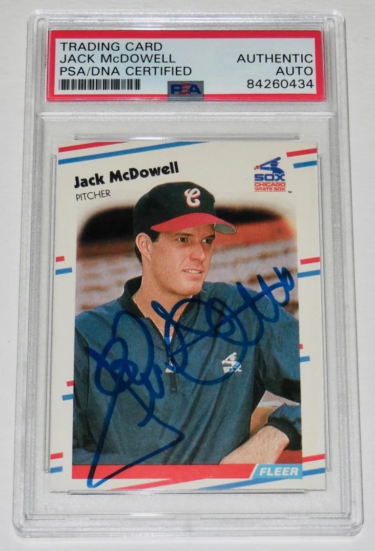 JACK MCDOWELL AUTOGRAPHED 1988 FLEER #407 BASEBALL ROOKIE CARD (PSA DNA)