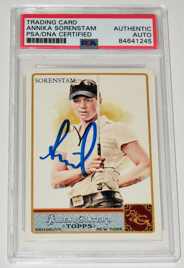 ANNIKA SORENSTAM AUTOGRAPHED 2011 ALLEN & GINTER #45 LPGA GOLF CARD (PSA DNA)