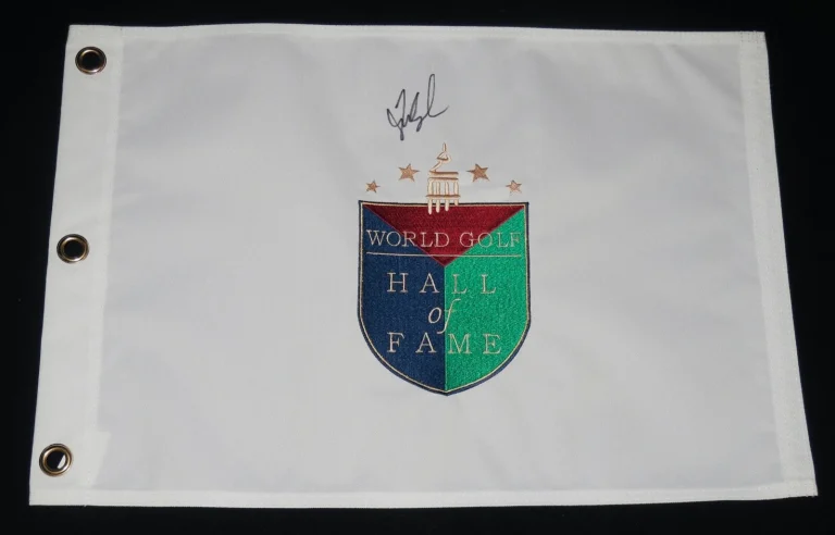FRED COUPLES AUTOGRAPHED WORLD HALL OF FAME GOLF FLAG (2013 HOF) - W/ COA!